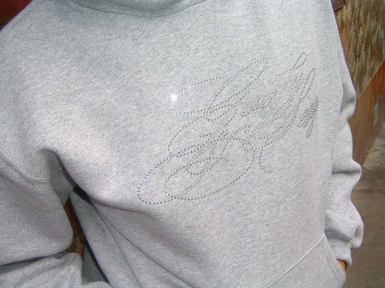 Hoodie gris Strassé - GOOFY & SEXY